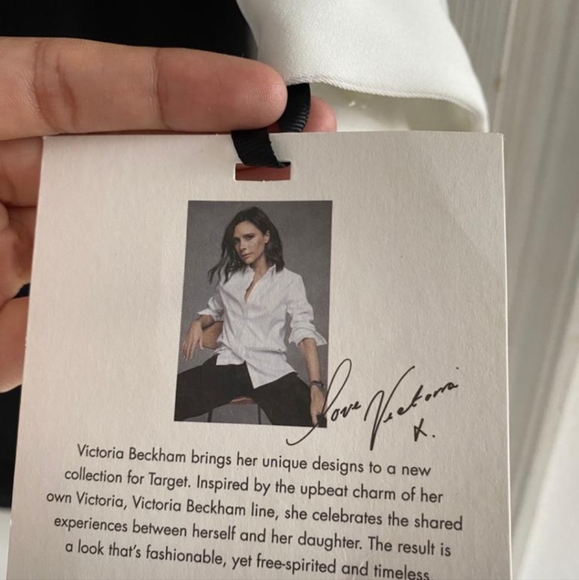 NWT Victoria Beckham collared bunny dress XS black and white - Picture 2 of 7